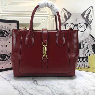Wholesale Luxury Gucci Jackie 1961 Large Tote Bag 649015 Red/Black/Grey