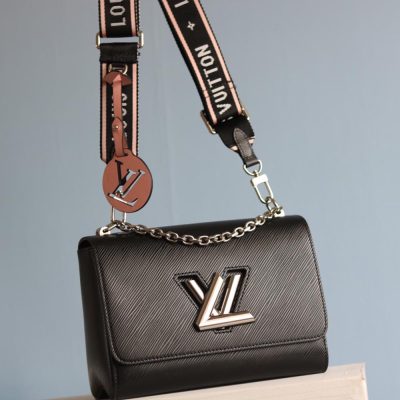 Wholesale Luxury Louis Vuitton Twist Mm M56628 Black/White/Pink