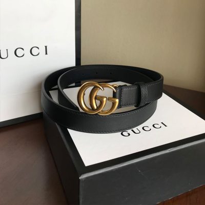 Alternative view of Wholesale Luxury Gucci Classic Vintage Belt Gold Black