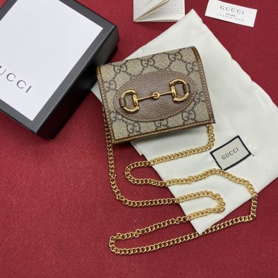 Wholesale Luxury Gucci Horsebit 1955 Card Case Wallet 621887