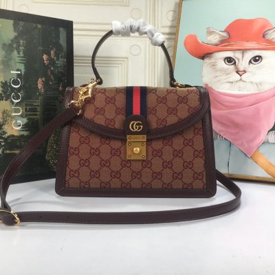 Wholesale Luxury Gucci Ophidia Small Top Handle Bag With Web 651055