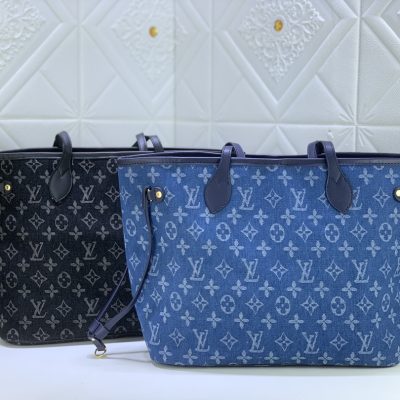 Wholesale Luxury Louis Vuitton Denim Materials Neverfull Mm