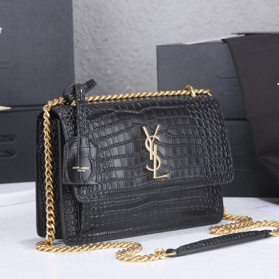 Alternative view of Wholesale Luxury Ysl Sunset Medium In Crocodile Embossed Shiny Leather 1737