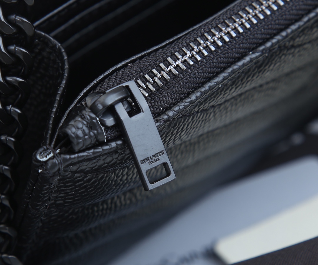 Wholesale Luxury Ysl Envelope Chain Wallet In Grain De Poudre Embossed Leather 1888 - Image 9