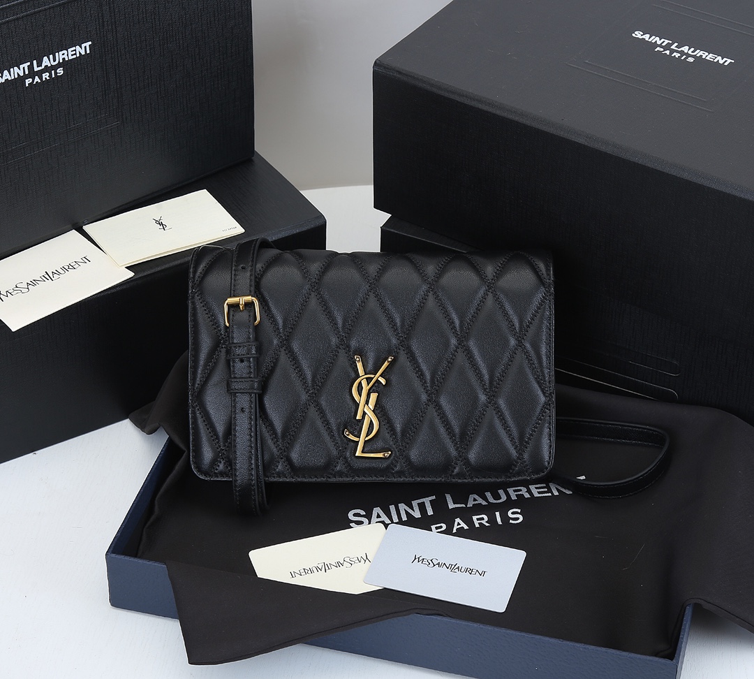 Wholesale Luxury Ysl Becky Chain Wallet In Quilted Lambskin 1944