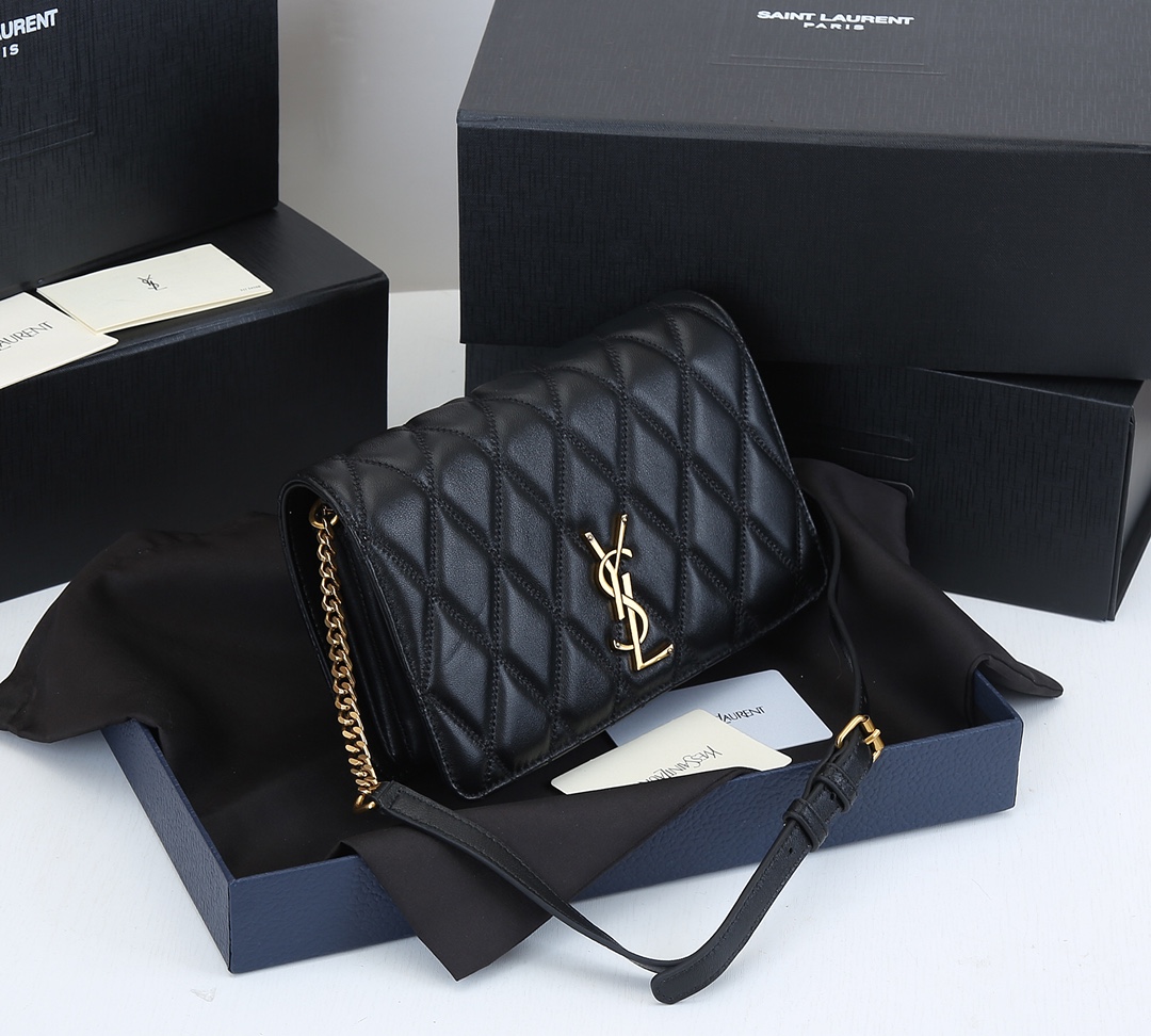 Wholesale Luxury Ysl Becky Chain Wallet In Quilted Lambskin 1944 - Image 2