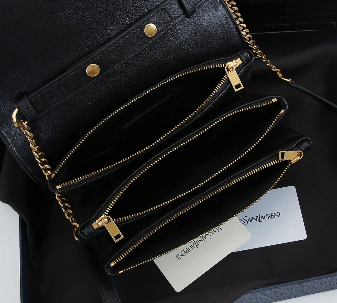 Wholesale Luxury Ysl Becky Chain Wallet In Quilted Lambskin 1944 - Image 8