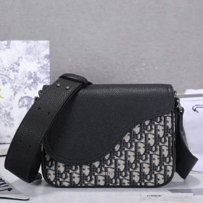 Wholesale Luxury Dior Aaa-Oblique Mini Saddle Messenger Bag