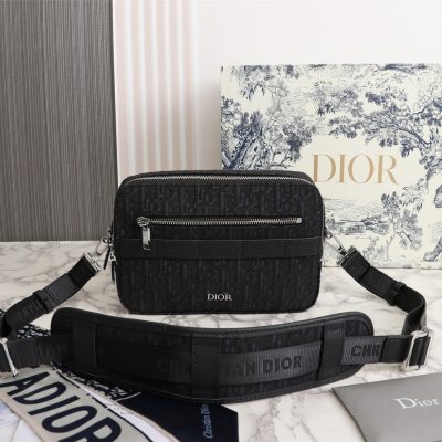 Wholesale Luxury Dior Safari Messenger Bag Black/Beige
