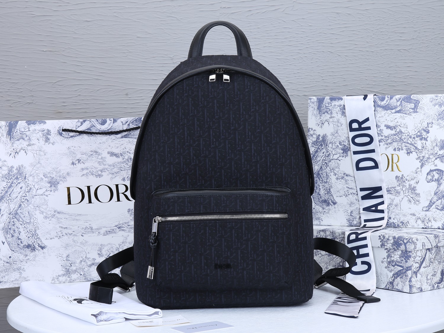 Wholesale Luxury Dior 42Cm Rider Backpack Beige/Blue - Image 6
