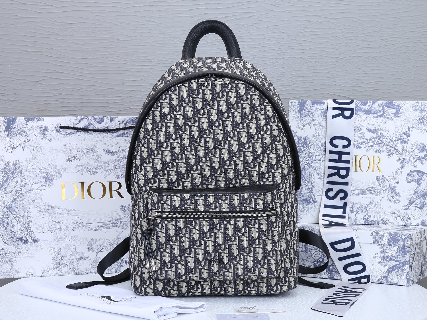 Wholesale Luxury Dior 42Cm Rider Backpack Beige/Blue