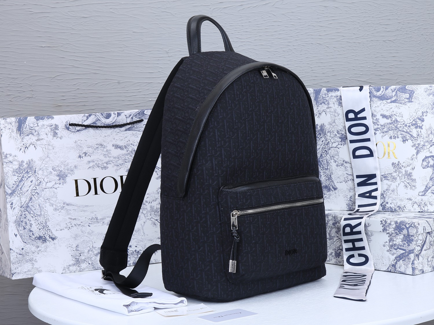 Wholesale Luxury Dior 42Cm Rider Backpack Beige/Blue - Image 7
