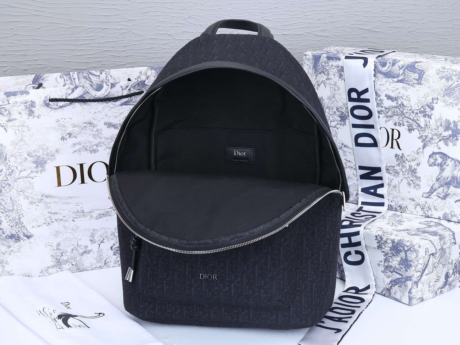 Wholesale Luxury Dior 42Cm Rider Backpack Beige/Blue - Image 10