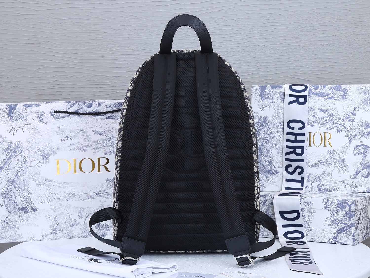 Wholesale Luxury Dior 42Cm Rider Backpack Beige/Blue - Image 3