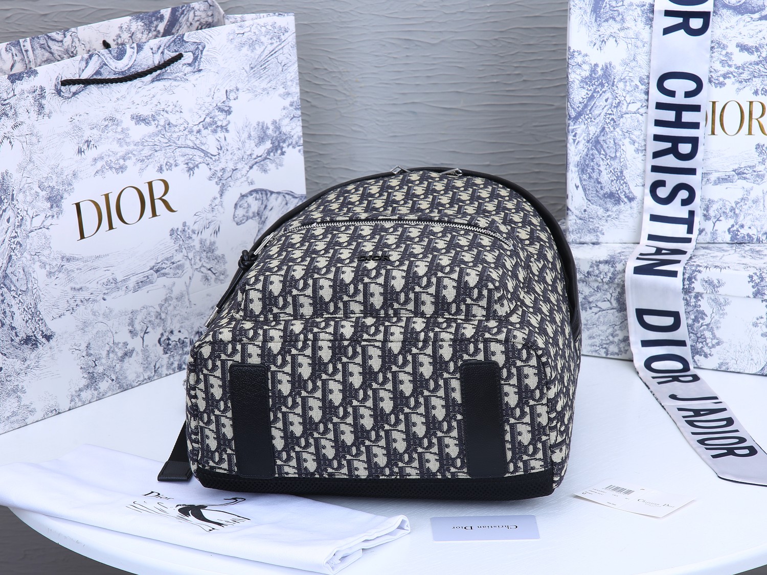 Wholesale Luxury Dior 42Cm Rider Backpack Beige/Blue - Image 4