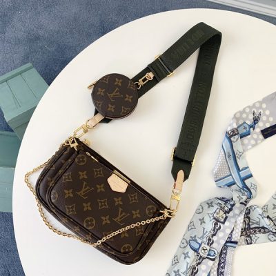 Alternative view of Wholesale Luxury Louis Vuitton Multi Pochette Accessoires-M44813 Green/Pink/Blue