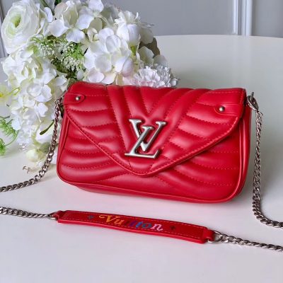 Wholesale Luxury Louis Vuitton New Wave Chain Pochette-M63956 Red