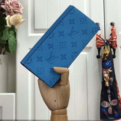Wholesale Luxury Louis Vuitton Brazza Wallet Blue Monogram