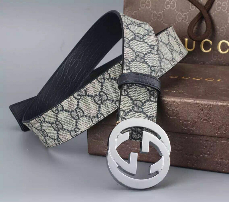 Wholesale Luxury Gucci Belt 400360- Silver Buckle 38Mm