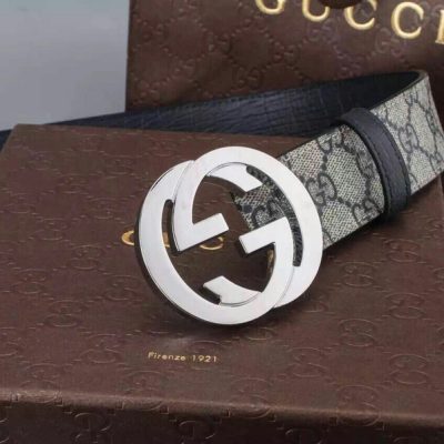 Alternative view of Wholesale Luxury Gucci Belt 400360- Silver Buckle 38Mm