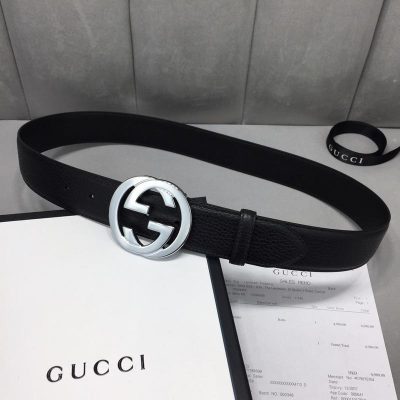 Alternative view of Wholesale Luxury Gucci Belt B2-Silver Buckle 40Mm