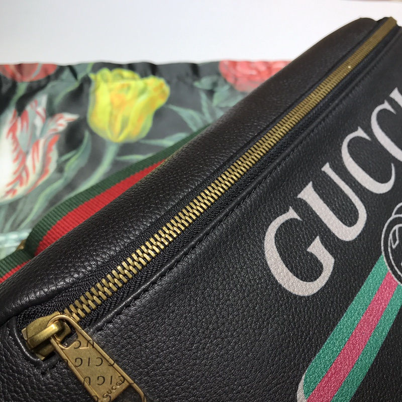 Wholesale Luxury Gucci Leather Belt Bag 493869 Black/White - Image 6