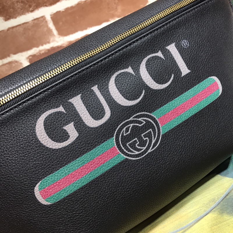 Wholesale Luxury Gucci Leather Belt Bag 493869 Black/White - Image 8