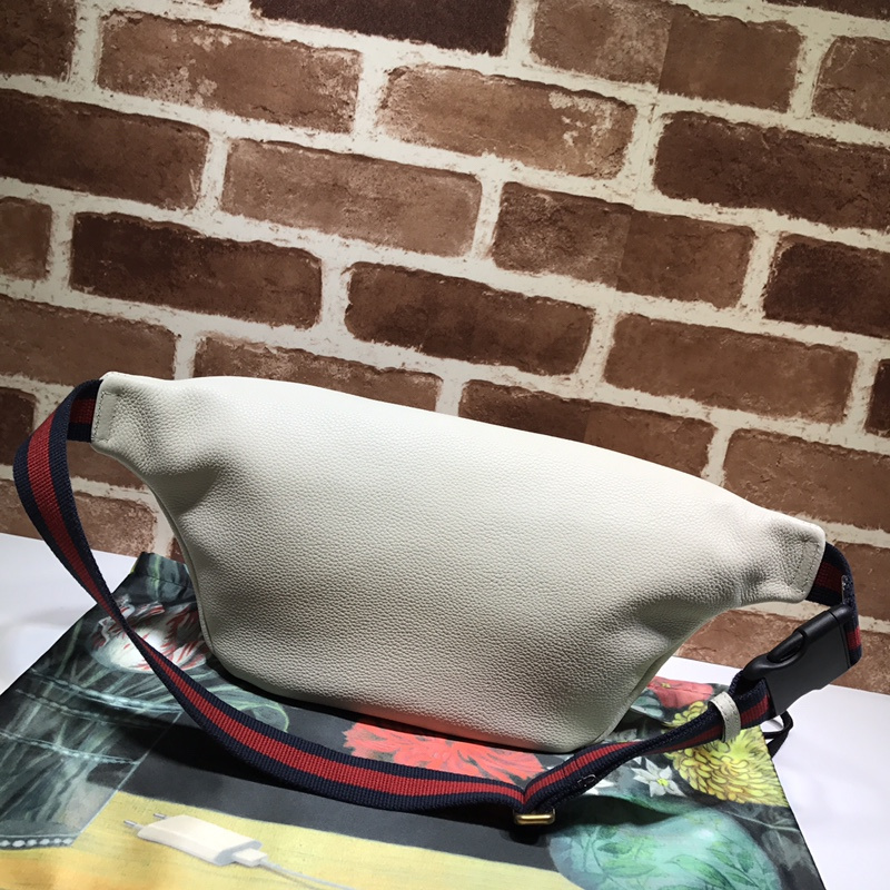 Wholesale Luxury Gucci Leather Belt Bag 493869 Black/White - Image 12