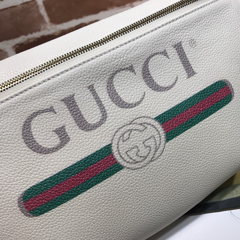 Wholesale Luxury Gucci Leather Belt Bag 493869 Black/White - Image 14