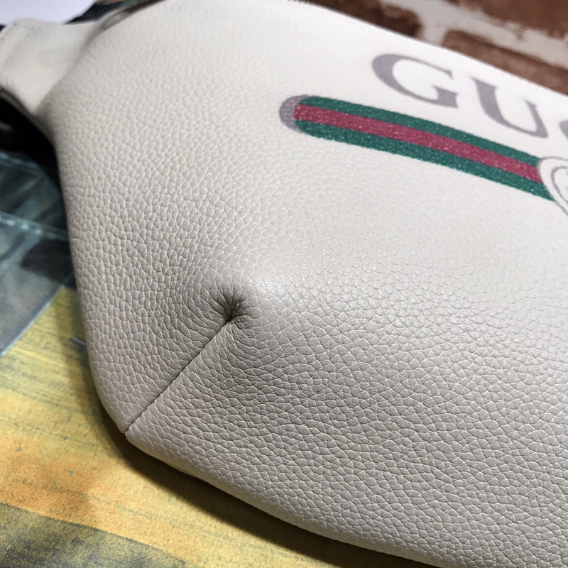 Wholesale Luxury Gucci Leather Belt Bag 493869 Black/White - Image 16