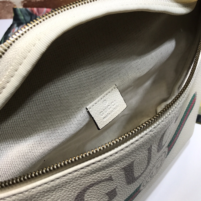 Wholesale Luxury Gucci Leather Belt Bag 493869 Black/White - Image 17