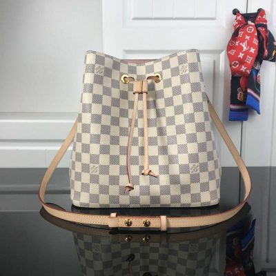 Wholesale Luxury Louis Vuitton Neonoe Mm M44022 White Plaid