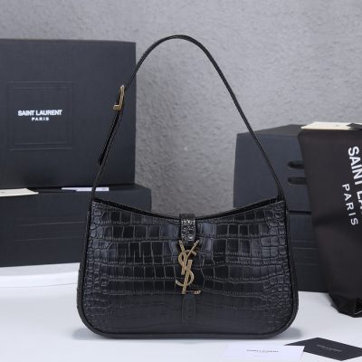 Wholesale Luxury Ysl Le 5 A 7 Hobo Bag In Crocodile-Embossed Leather 2024