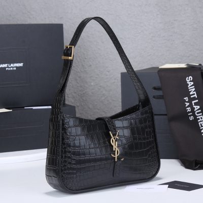 Alternative view of Wholesale Luxury Ysl Le 5 A 7 Hobo Bag In Crocodile-Embossed Leather 2024