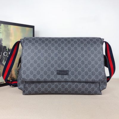 Wholesale Luxury Gucci Gg Plus Diaper Bag Black/Grey 211131