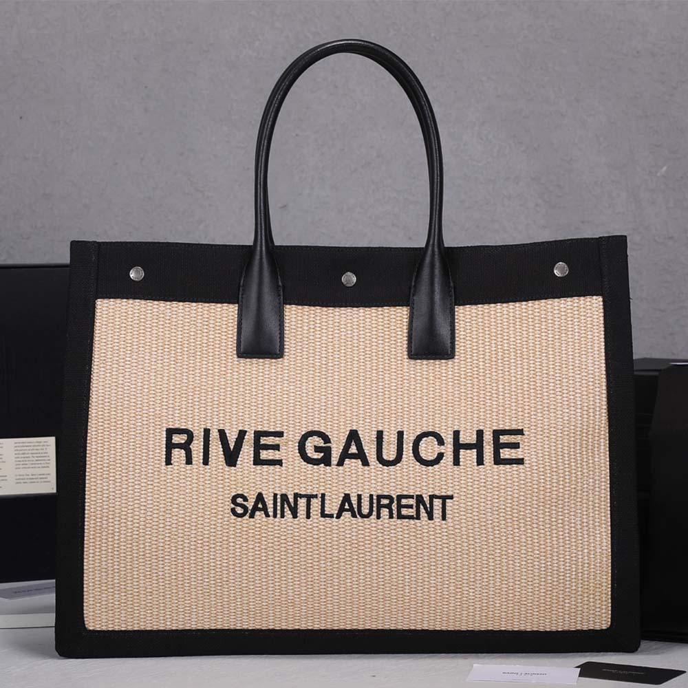 Wholesale Luxury Ysl Rive Gauche Tote Bag In Linen And Leather 2149