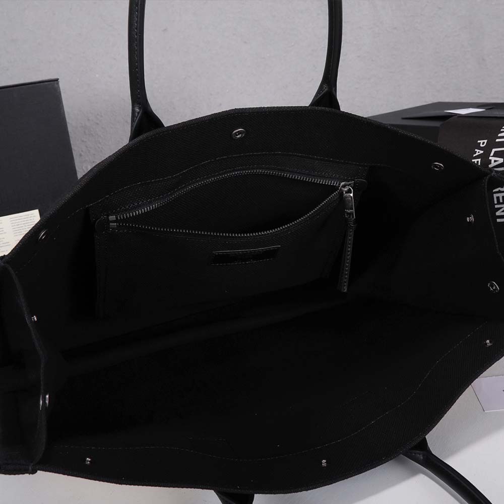 Wholesale Luxury Ysl Rive Gauche Tote Bag In Linen And Leather 2149 - Image 6