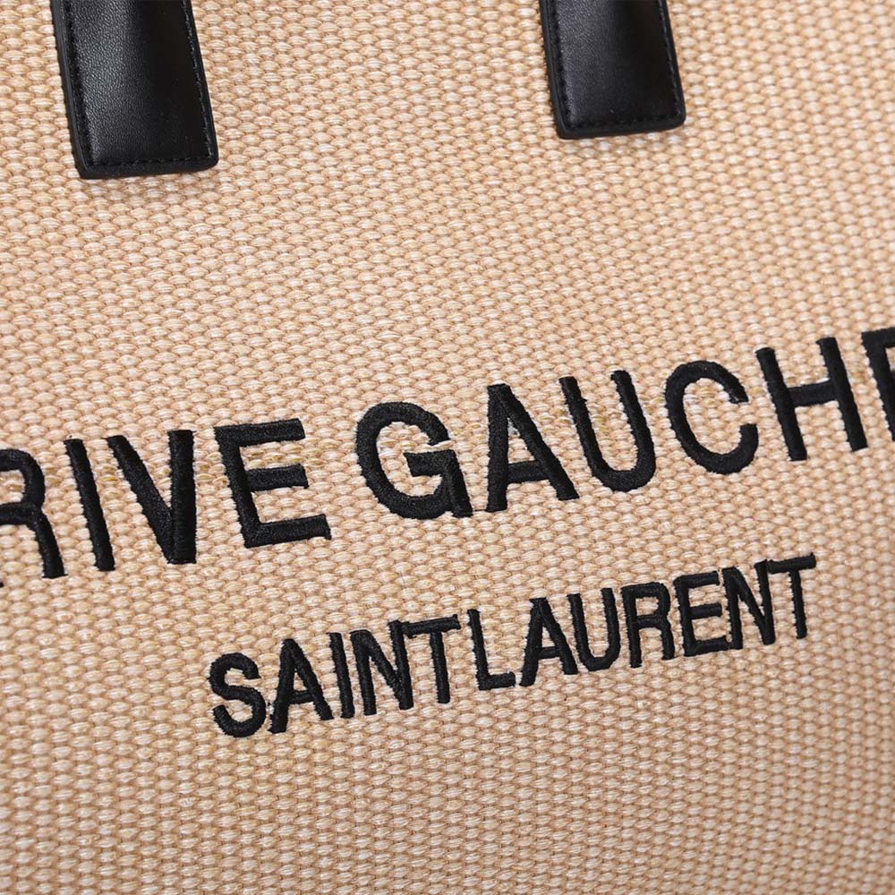 Wholesale Luxury Ysl Rive Gauche Tote Bag In Linen And Leather 2149 - Image 8