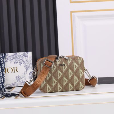 Wholesale Luxury Dior Messenger Pouch- Brown/Gray