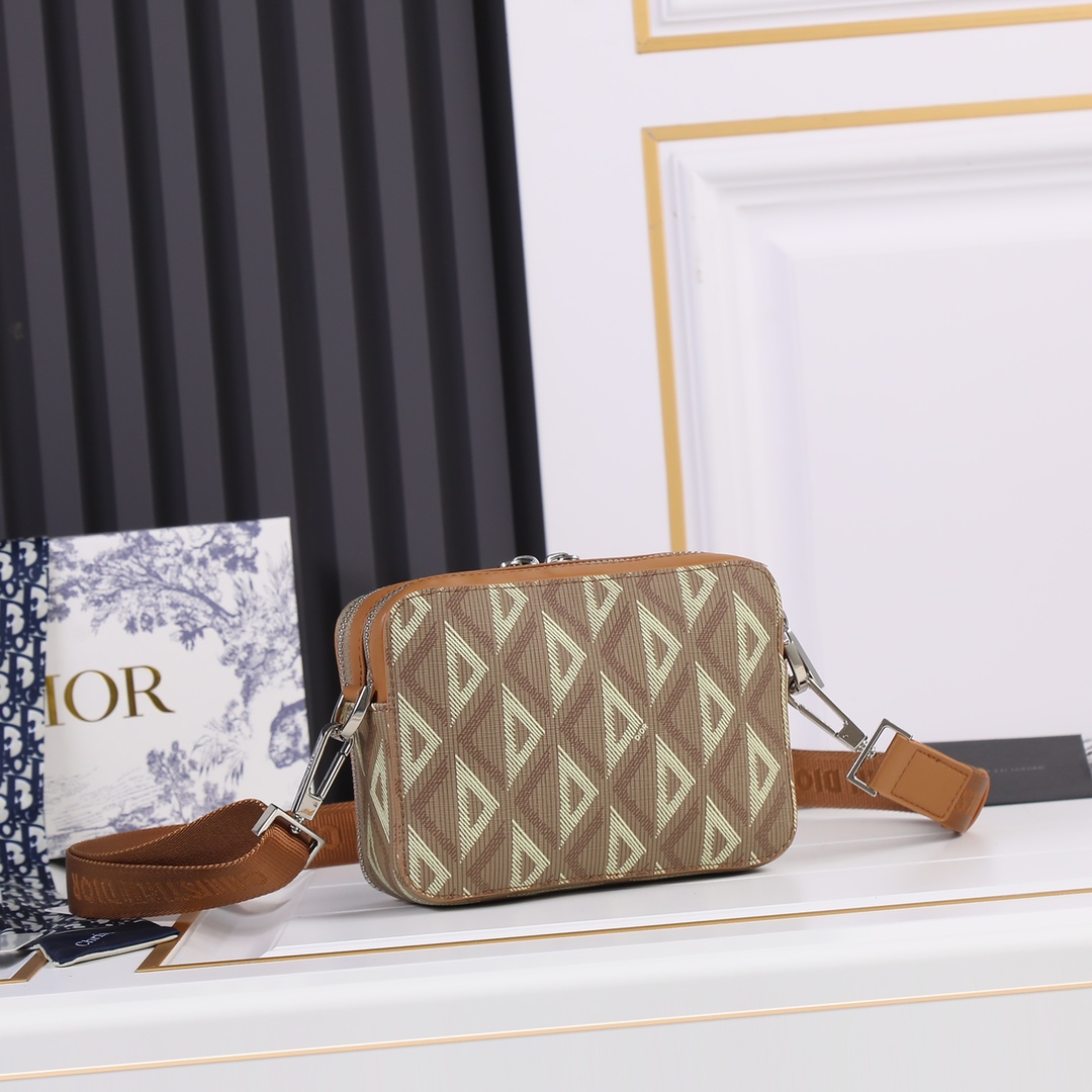 Wholesale Luxury Dior Messenger Pouch- Brown/Gray - Image 4