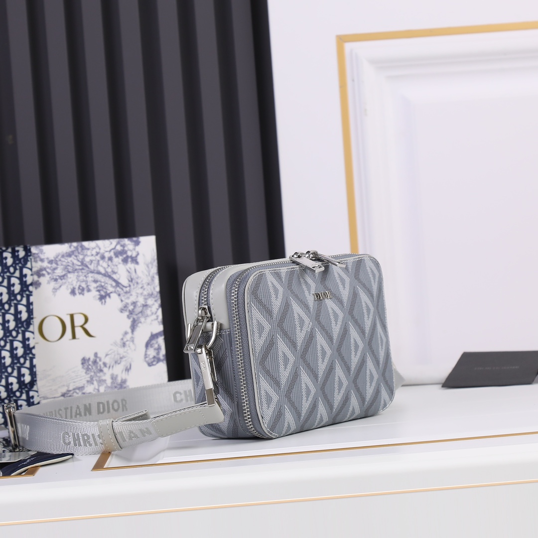 Wholesale Luxury Dior Messenger Pouch- Brown/Gray - Image 8