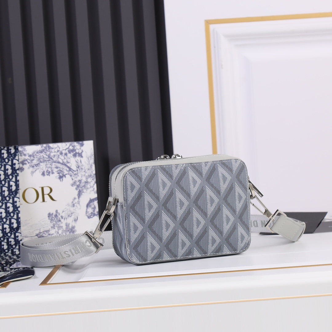 Wholesale Luxury Dior Messenger Pouch- Brown/Gray - Image 9
