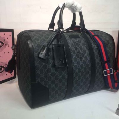 Alternative view of Wholesale Luxury Gucci Double G Black Carry-On Duffle 474131 Black/Grey