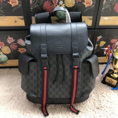 Wholesale Luxury Gucci Aaa-Black Motif Backpack