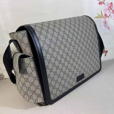 Alternative view of Wholesale Luxury Gucci Gg Supreme Diaper Bag Grey/Black 495909