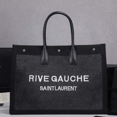Wholesale Luxury Ysl Rive Gauche Tote Bag In Linen And Leather 4992