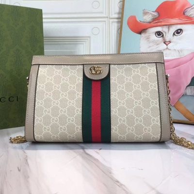 Wholesale Luxury Gucci Ophidia Small Shoulder Bag Beige/Black