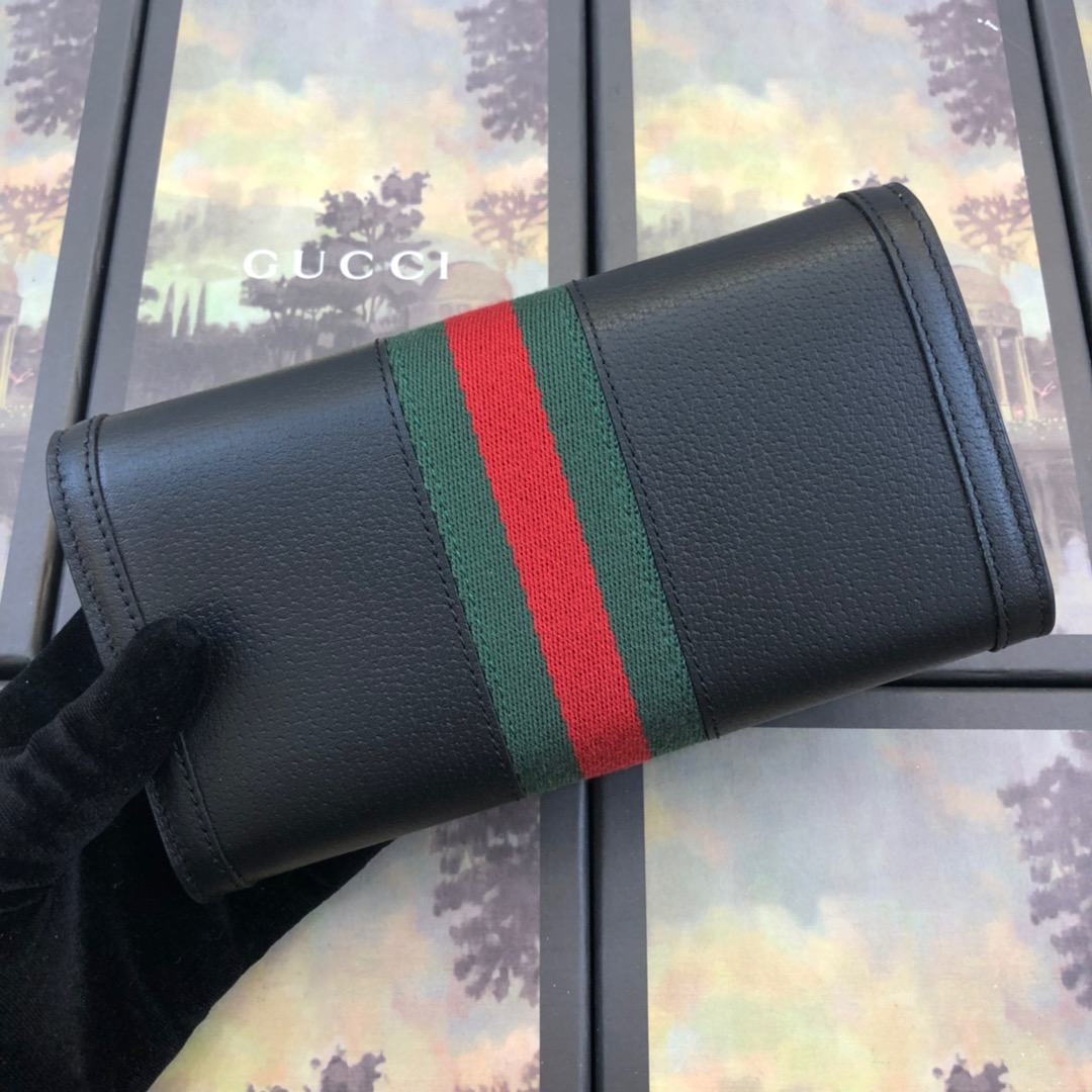 Wholesale Luxury Gucci Aaa-Ophidia Continental Wallet Black - Image 4