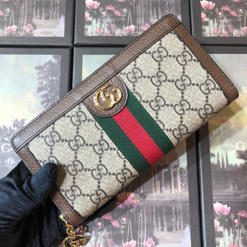 Wholesale Luxury Gucci Ophidia Zip Around Wallet