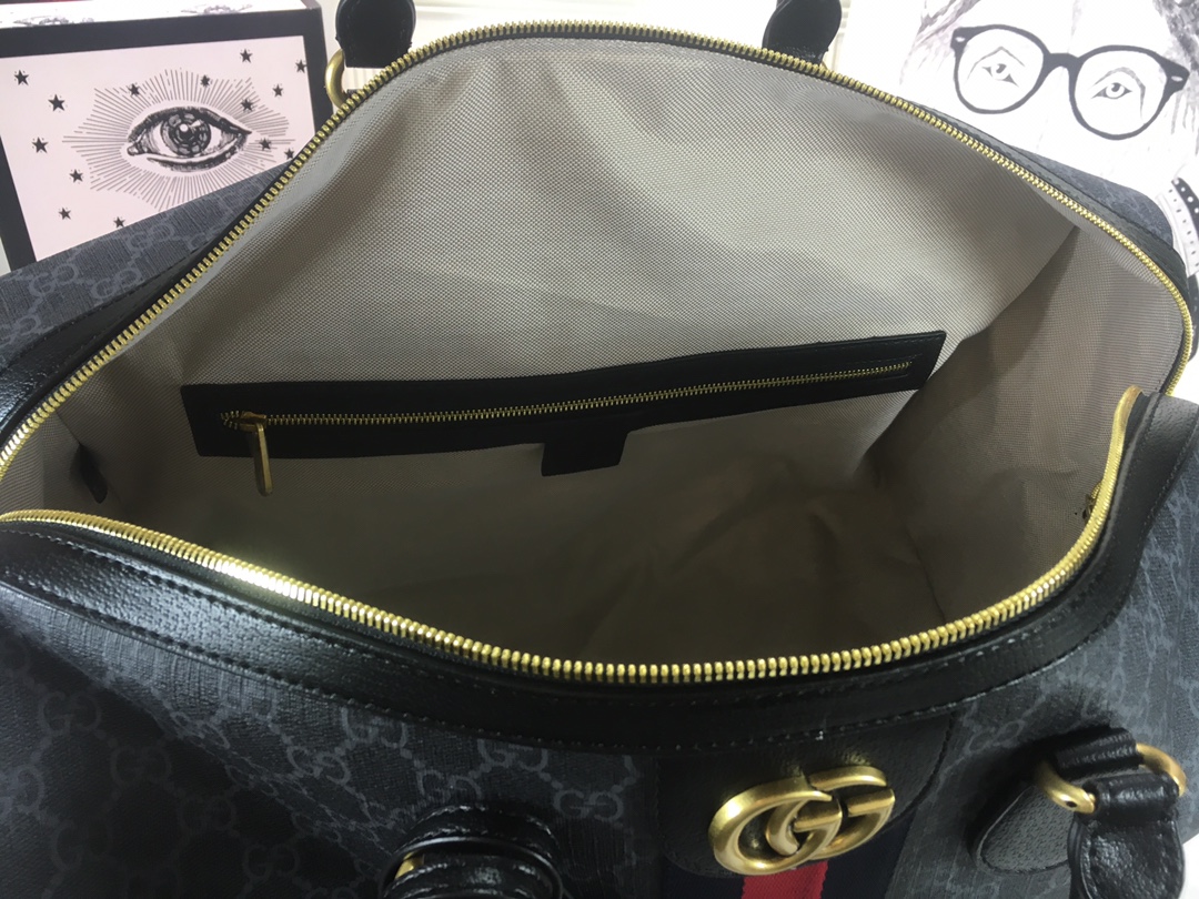 Wholesale Luxury Gucci Ophidia Medium Carry-On Duffle Beige/Black - Image 10